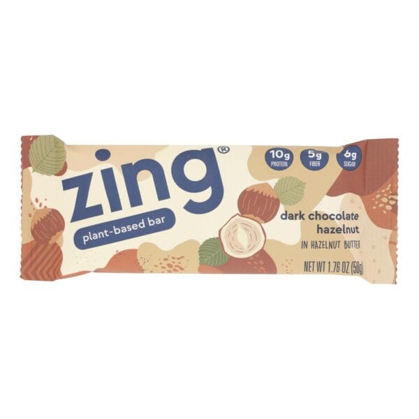 Zing Bars - Nutrition Bar - Dark Chocolate Hazelnut - 1.76 oz Bars - Case of 12 - Image 3