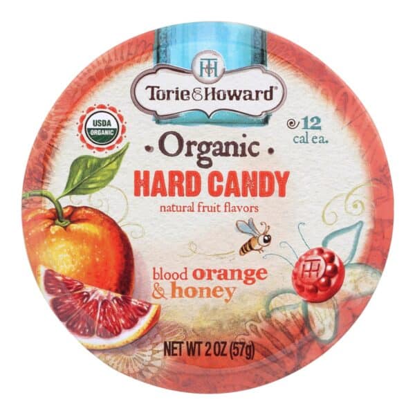 Torie and Howard Organic Hard Candy - Blood Orange and Honey - 2 oz - Case of 8 - Image 2