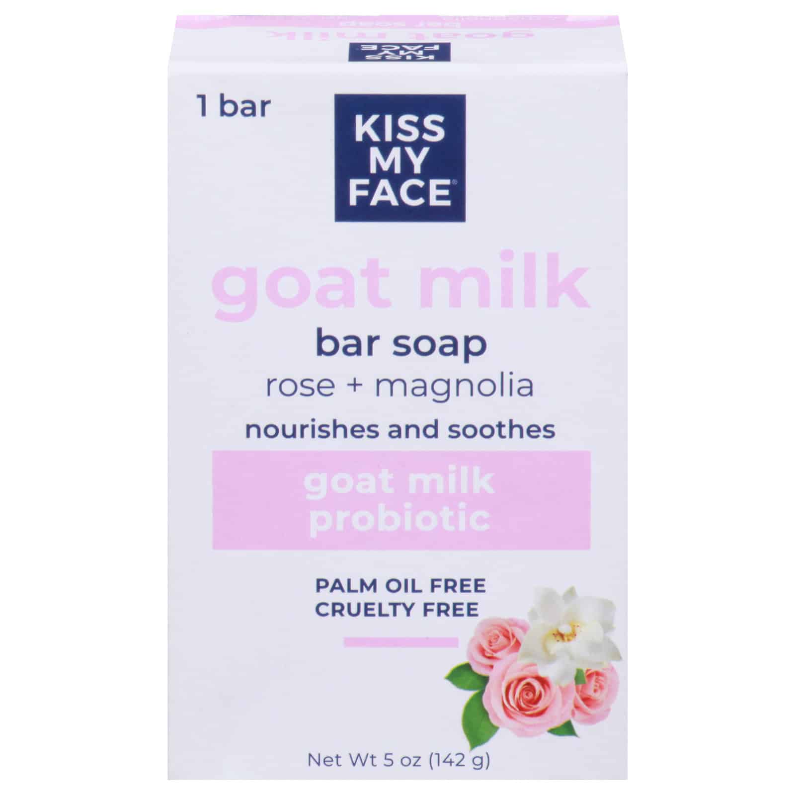 Kiss My Face - Br Soap Goatmlk Rose/magn - 1 Each-5 OZ