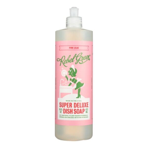 Rebel Green - Liquid Dish Soap - Pink Lilac - Case of 4 - 16 oz. - Image 2