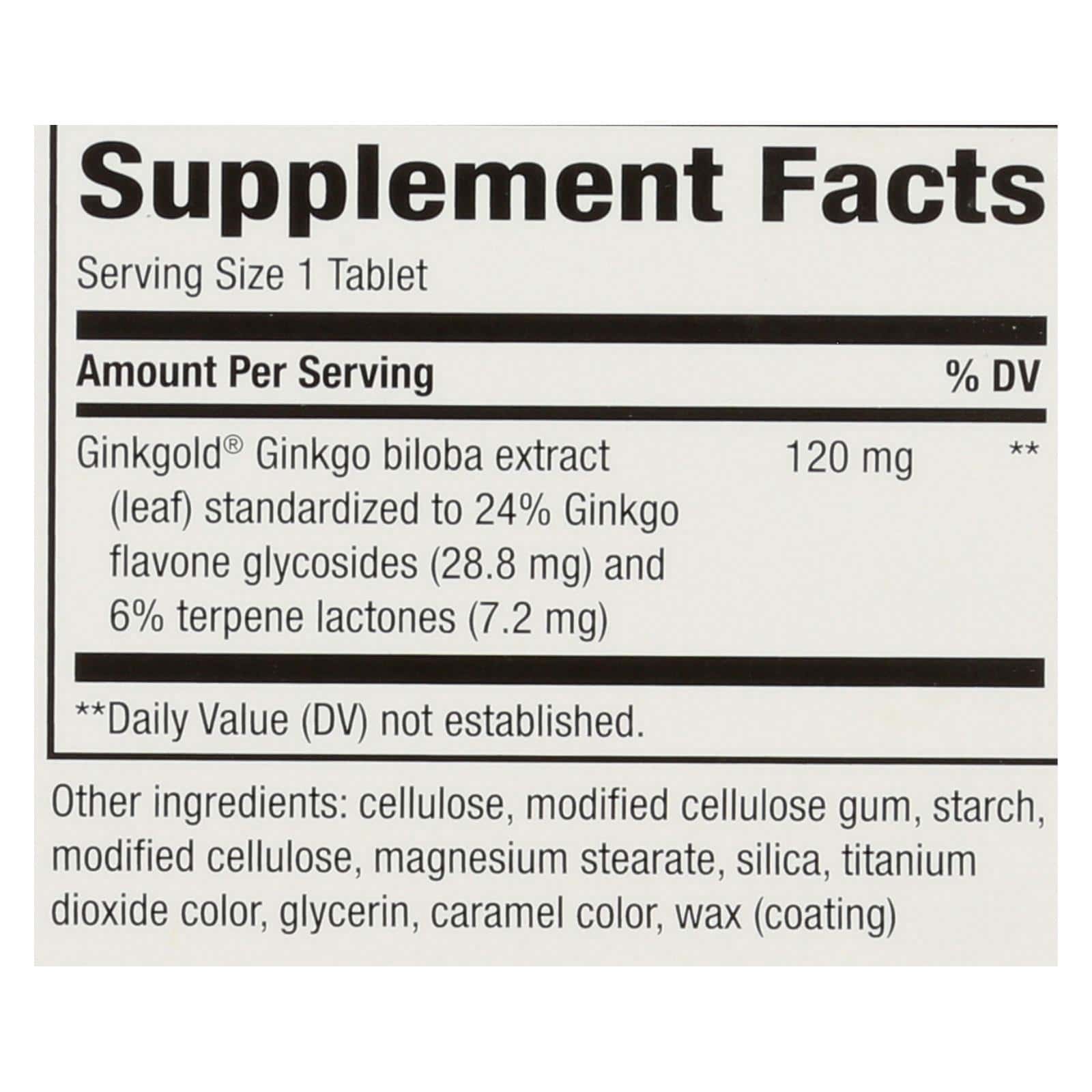 Nature's Way - Ginkgold Max 120 mg - 60 Tablets