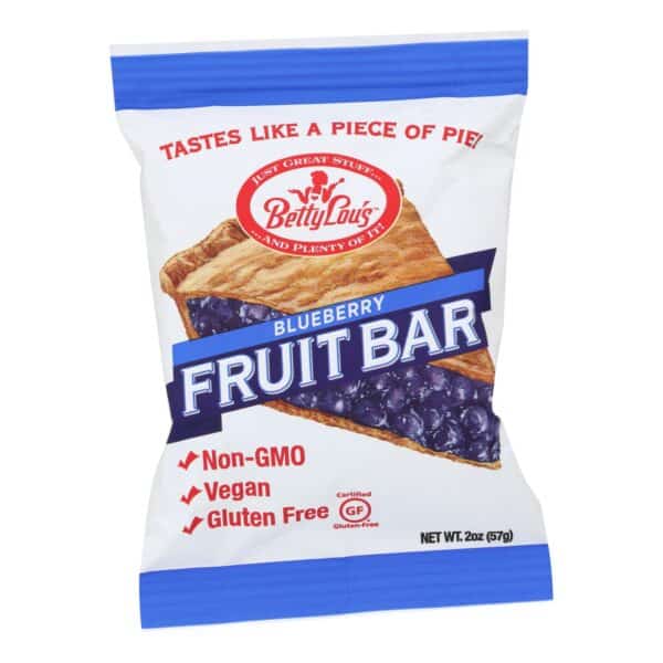 Betty Lou's Blueberry Fruit Bar  - Case of 12 - 2 OZ - Image 3