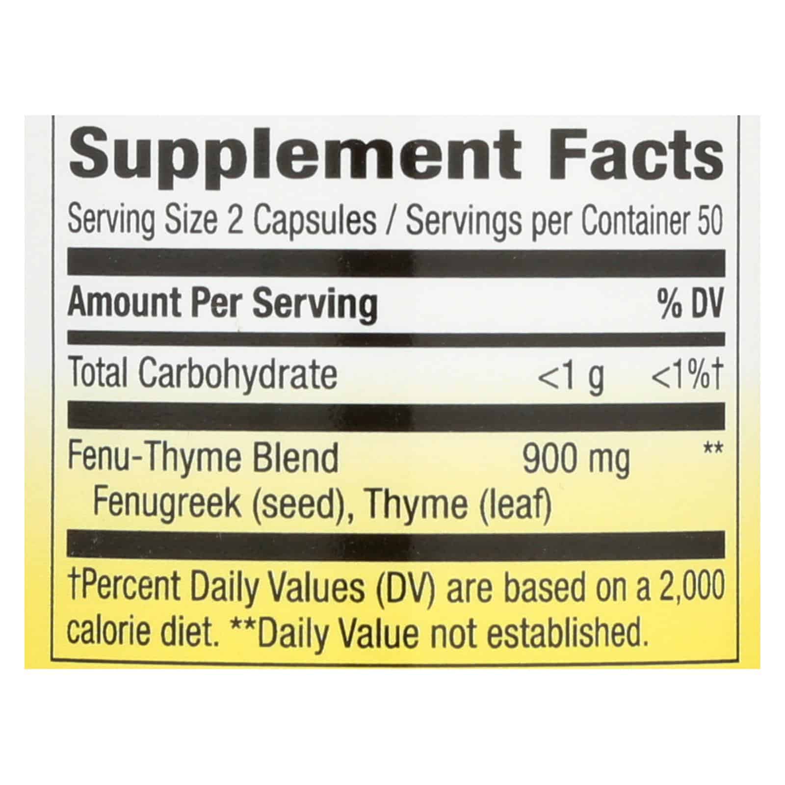 Nature's Way - Fenu-Thyme - 100 Capsules - Image 2