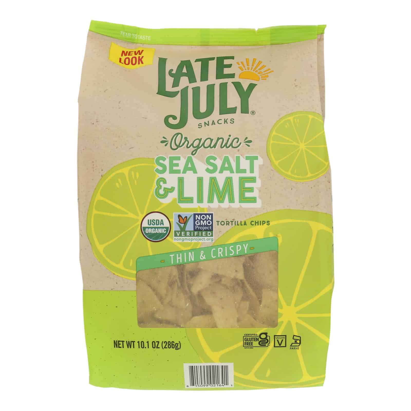 Late July Snacks - Tort Chip Sea Salt Lime - Case of 9-10.1 OZ - Image 3