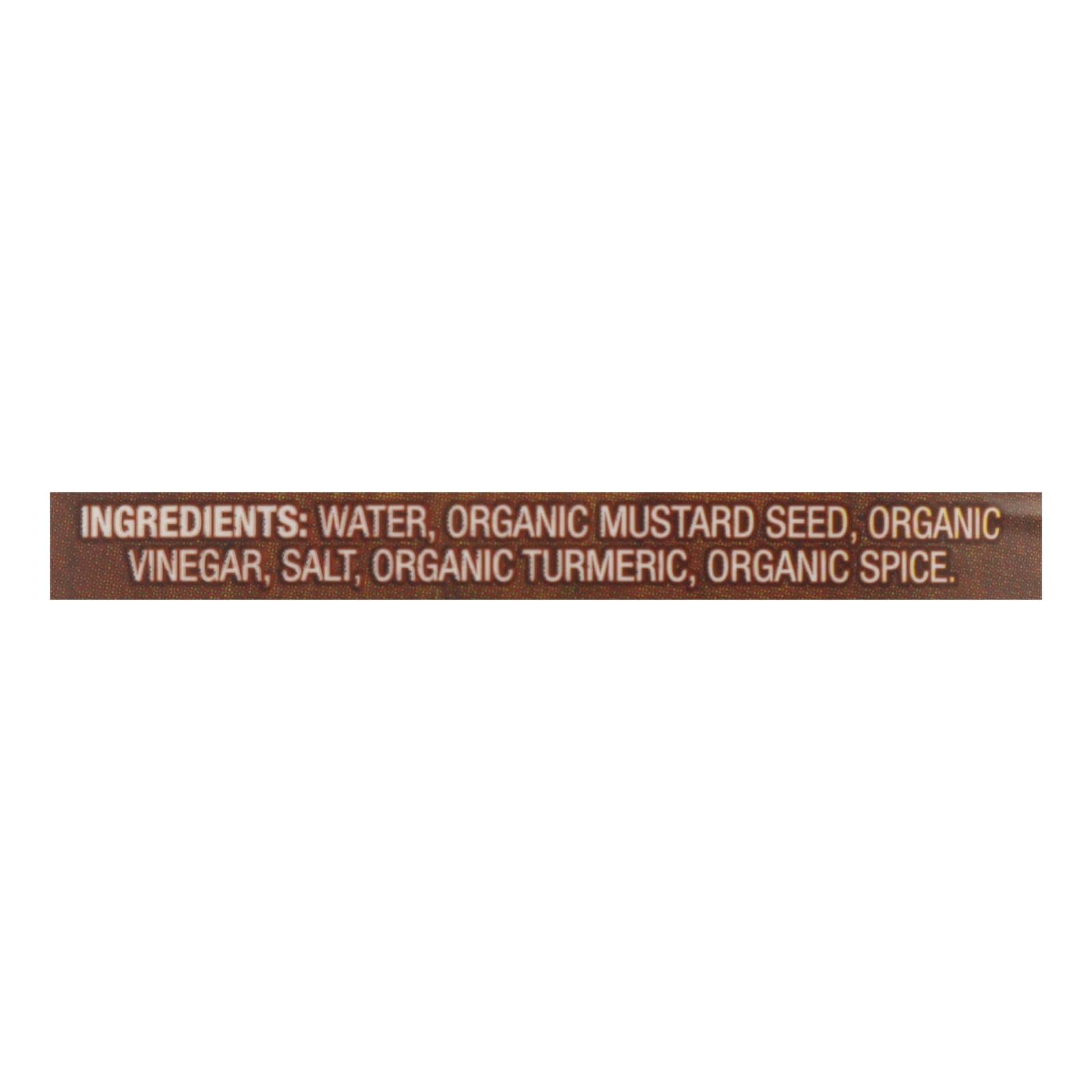 Organic Ville Stone Ground Organic - Mustard - Case of 12 - 12 oz. - Image 2