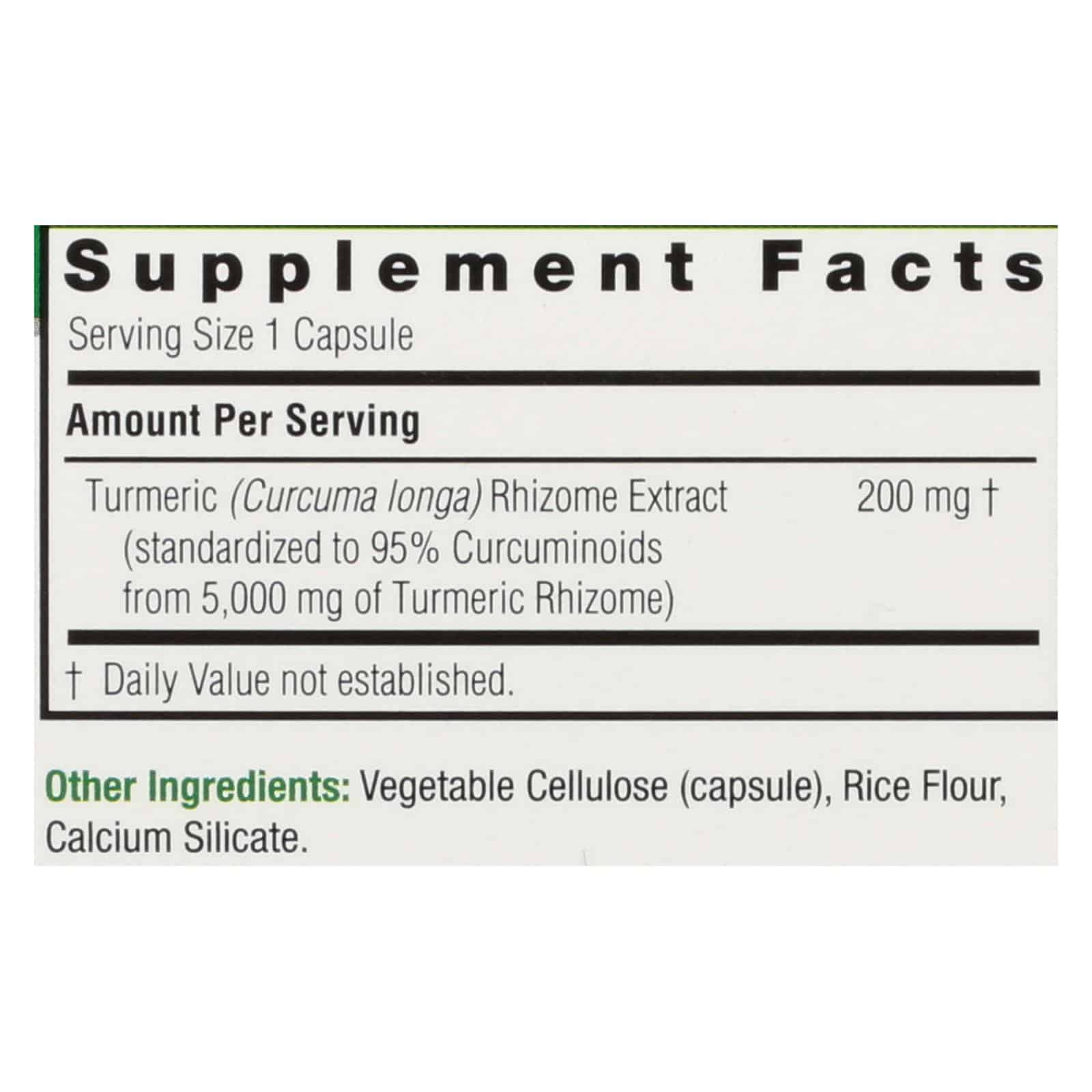 Nature's Answer - Turmeric-3 - 90 Vegetarian Capsules - Image 2