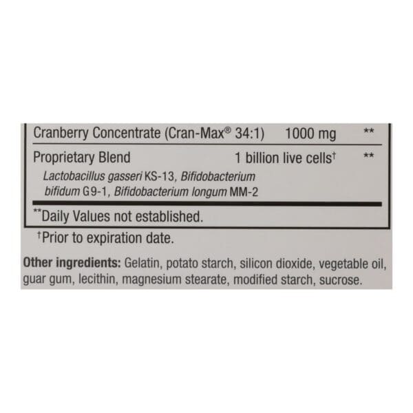 Kyolic - Cran Logic Cran-Max Cranberry Extract plus Probiotics - 60 Capsules - Image 3