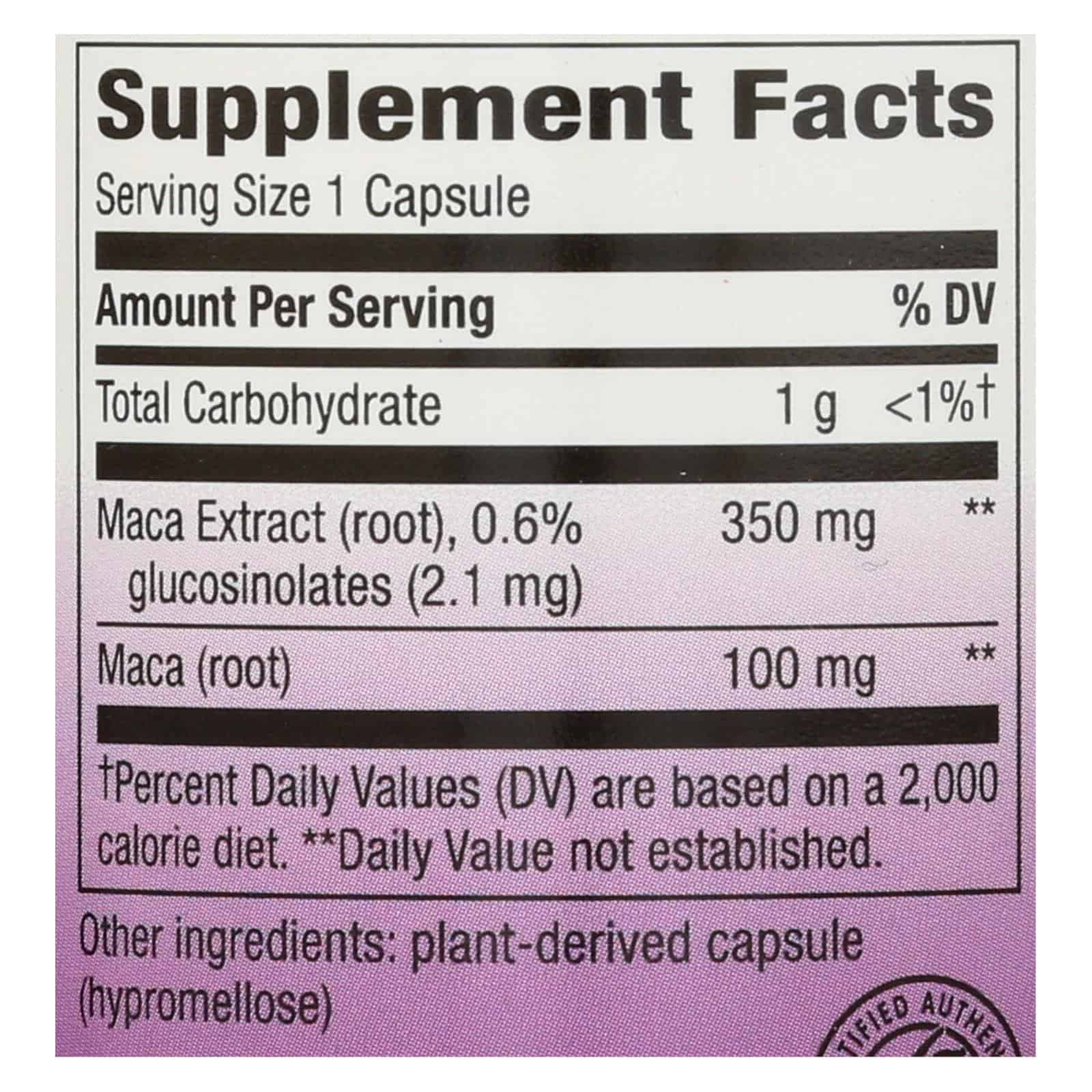 Nature's Way - Maca Standardized - 60 Capsules - Image 2