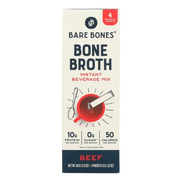 Bare Bones Broth - Bone Broth Bf Instnt Stk - Case of 8-2.12 OZ