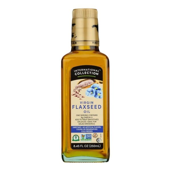 International Collection Flax-Seed Oil - Virgin - Case of 6 - 8.45 Fl oz. - Image 3