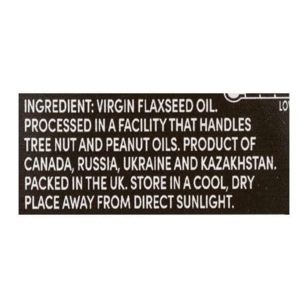 International Collection Flax-Seed Oil - Virgin - Case of 6 - 8.45 Fl oz.