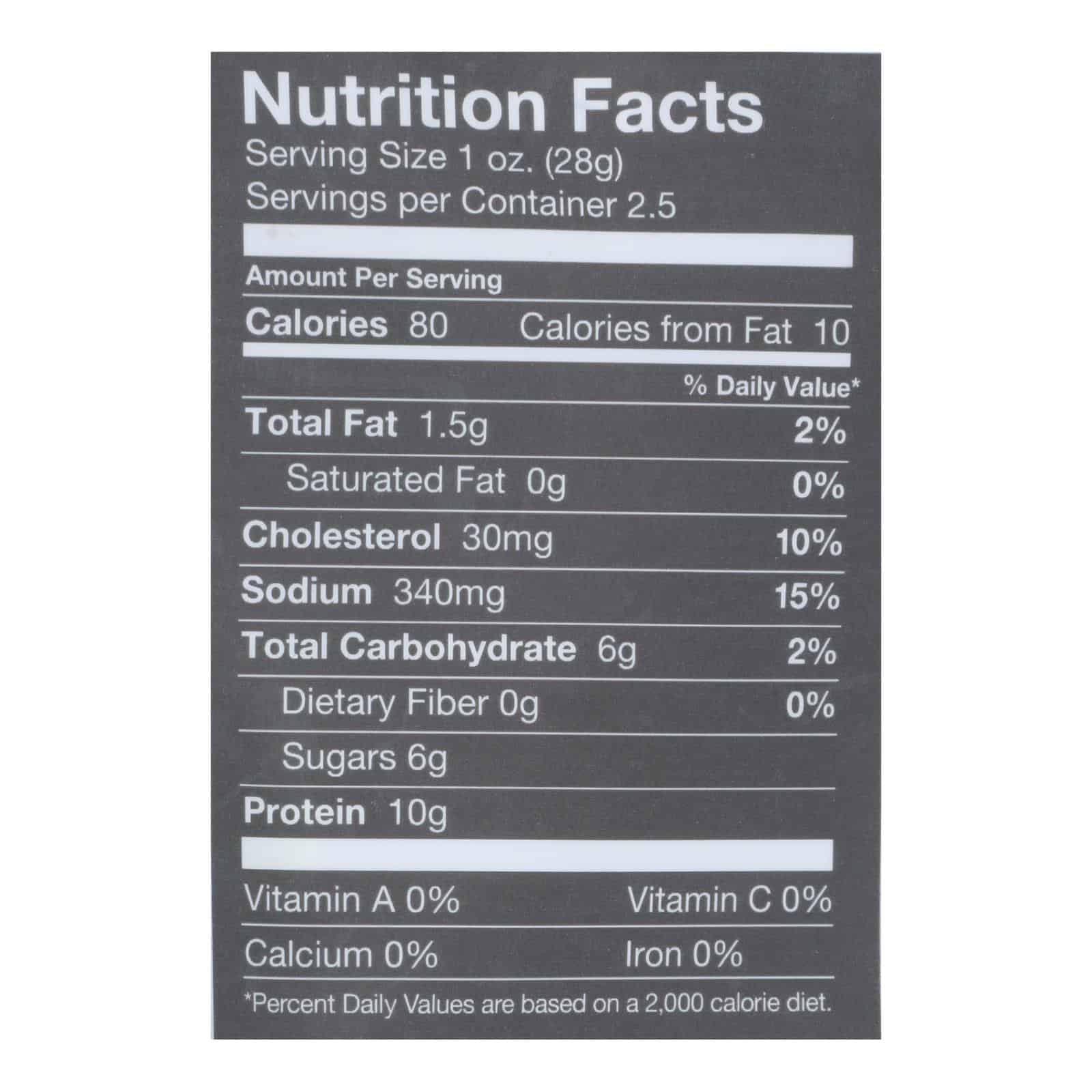 Chef's Cut Turkey Jerkey Teriyaki - Case of 8 - 2.5 oz. - Image 2