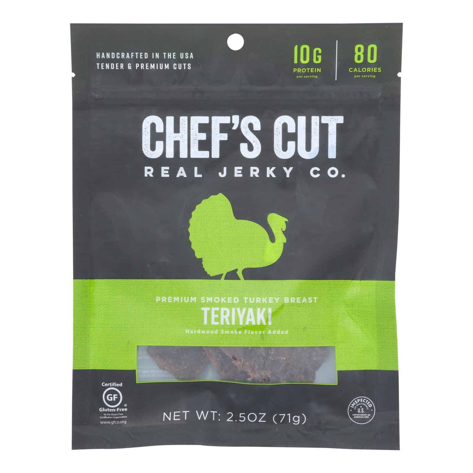 Chef's Cut Turkey Jerkey Teriyaki - Case of 8 - 2.5 oz. - Image 3
