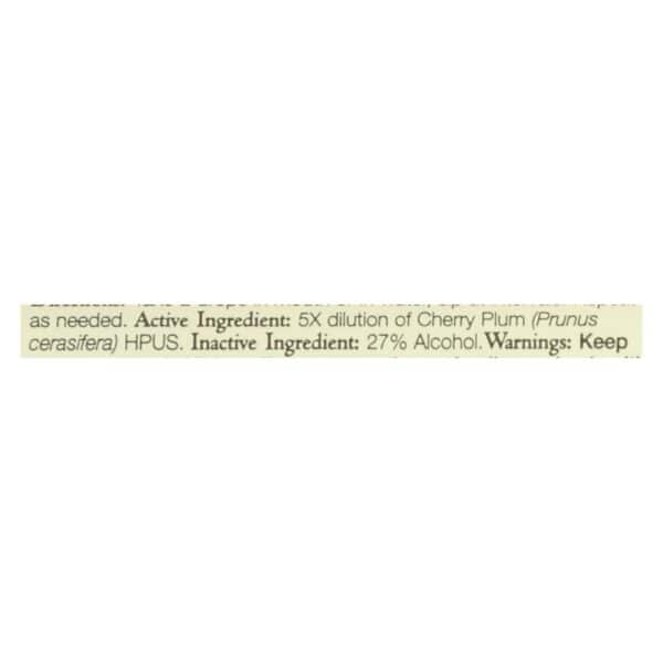 Bach Flower Remedies Essence Cherry Plum - 0.7 fl oz