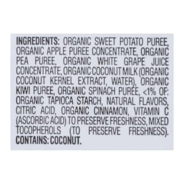 Happy Creamies Organic Snacks - Apple Spinach Pea Kiwi - Case of 8 - 1 oz - Image 3