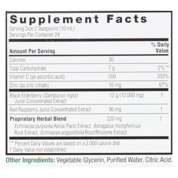Nature's Answer - Sambucus Immune Support - 8 oz - Image 2
