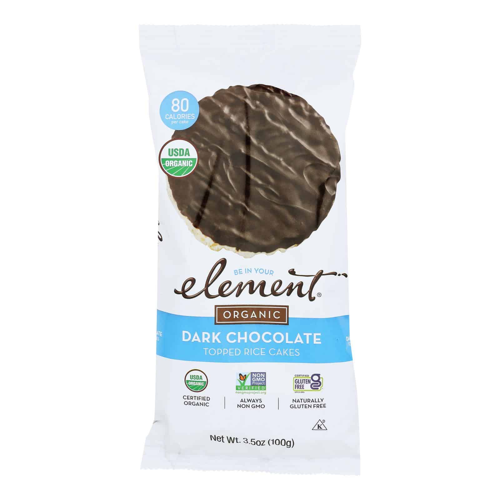Element Organic Dipped Rice Cakes - Dark Chocolate - Case of 6 - 3.5 oz - Image 3