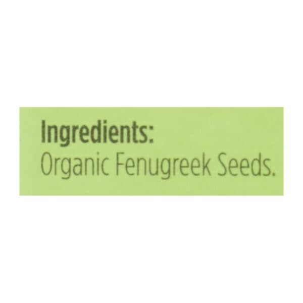 Spicely Organics - Organic Fenugreek Seeds - Case of 6 - 0.45 oz. - Image 2