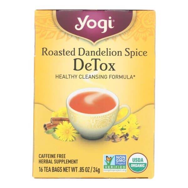 Yogi Tea - Organic - Roasted Dandelion Spice DeTox - 16 Tea Bags - 1 Case - Image 2