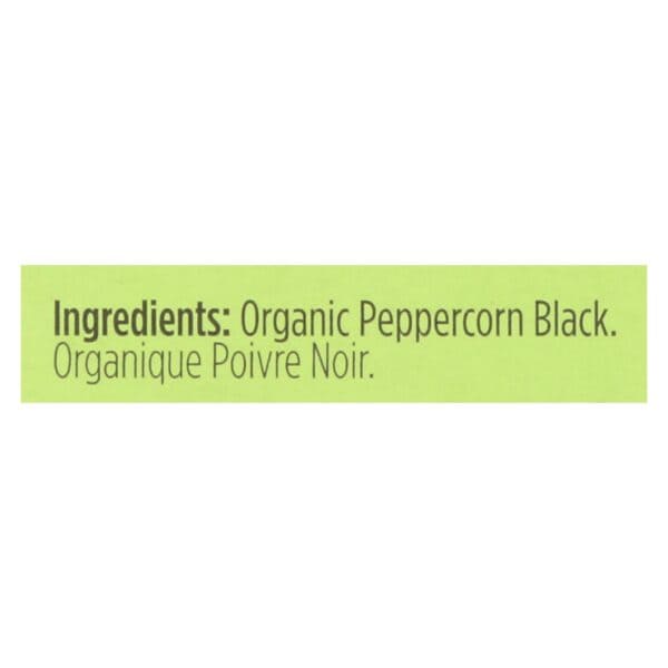 Spicely Organics - Organic Peppercorn - Black - Case of 6 - 0.45 oz. - Image 2