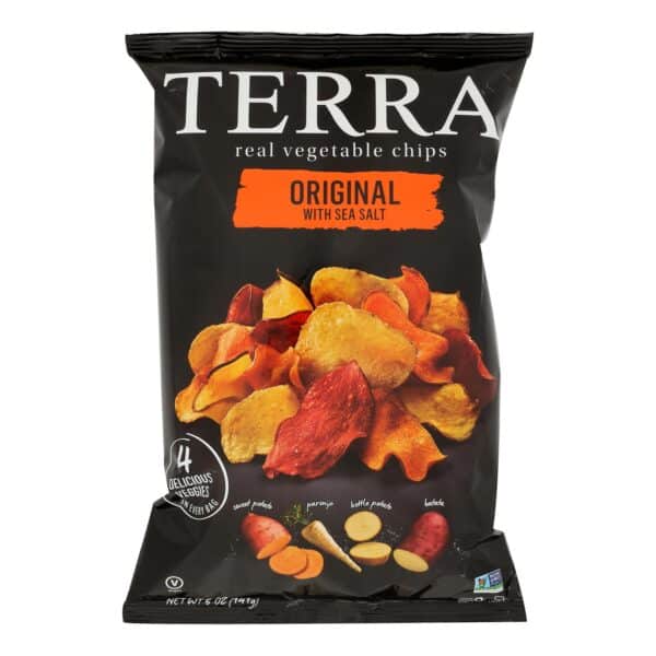 Terra Chips Exotic Vegetable Chips - Original - Case of 12 - 5 oz.