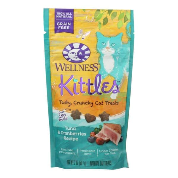 Wellness Pet Products Cat Treat - Kittles - Tuna & Cranberry - Case of 14 - 2 oz - Image 2
