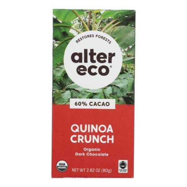 Alter Eco Americas Organic Chocolate Bar - Dark Quinoa - 2.82 oz Bars - Case of 12 - Image 3