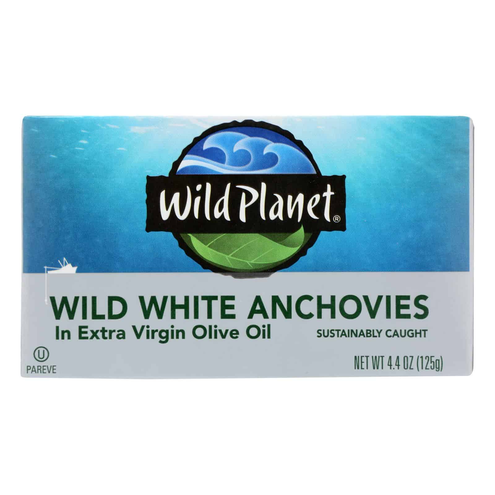Wild Planet White Anchovies in Extra Virgin Olive Oil - Case of 12 - 4.4 oz - Image 2