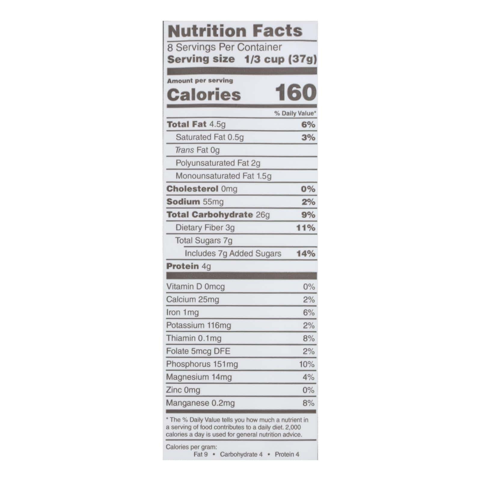 One Degree Organic Foods Sprouted Oat Granola - Vanilla Chia - Case of 6 - 11 oz. - Image 3