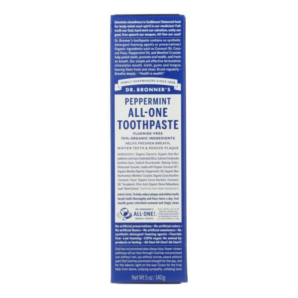 Dr. Bronner's - Tpaste All-one Peppermint - 1 Each-5 OZ