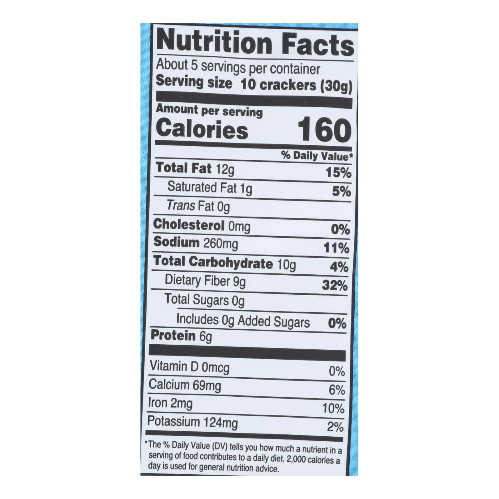 Doctor In The Kitchen - Organic Flax Seed Crackers - Sea Salt - Case of 6 - 5 oz. - Image 3