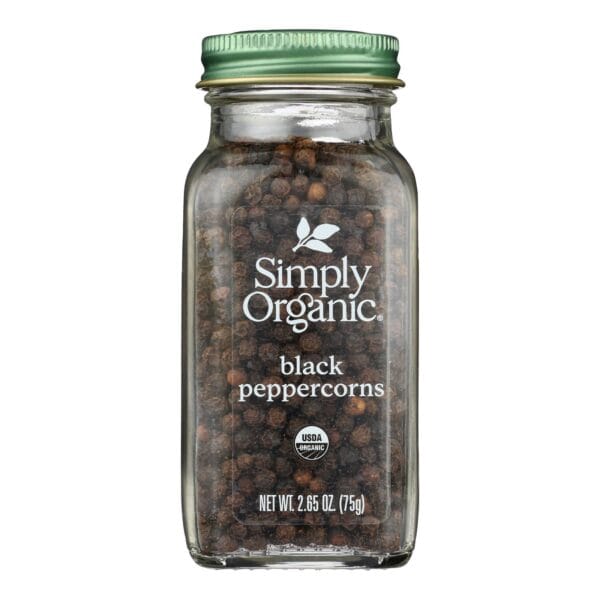 Simply Organic Black Peppercorns - Case of 6 - 2.65 oz.