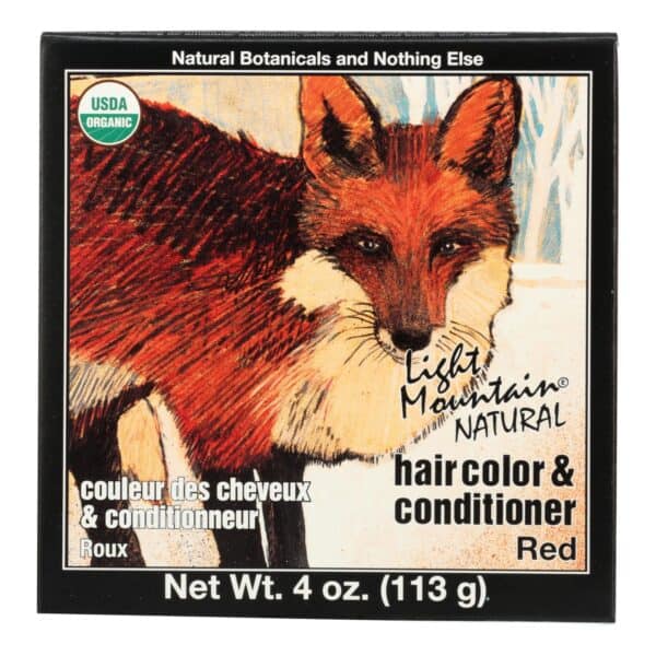 Light Mountain Organic Hair Color and Conditioner - Red - 4 oz - Image 2