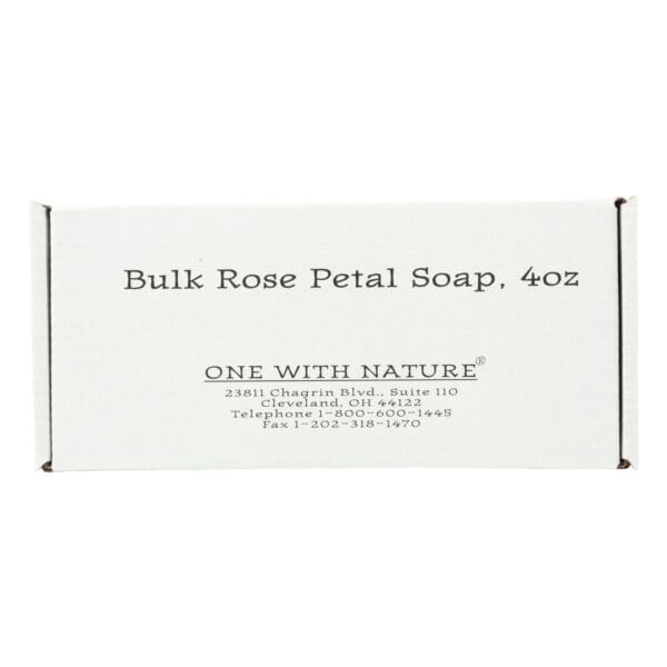 One With Nature Bar Soap - Rose - Case of 24 - 4 oz.