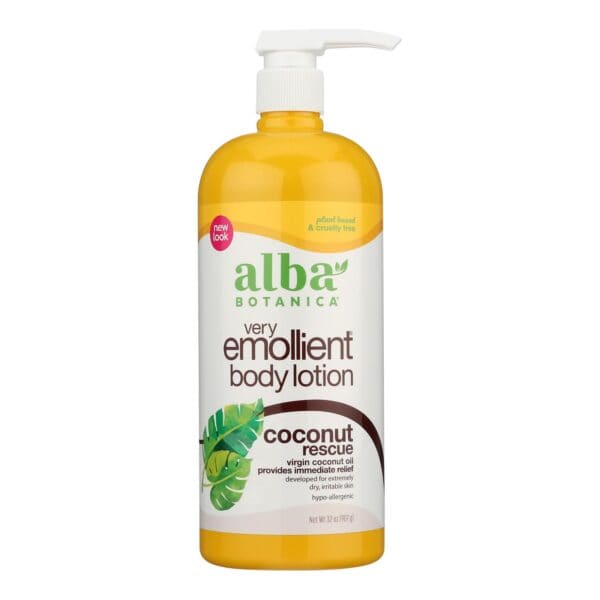 Alba Botanica - Body Lotion - Very Emollient - Coconut Rescue - 32 oz - Image 2