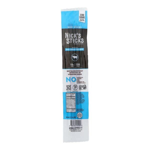Nick's Sticks Snack Sticks - Beef - Case of 25 - 1.7 oz. - Image 2