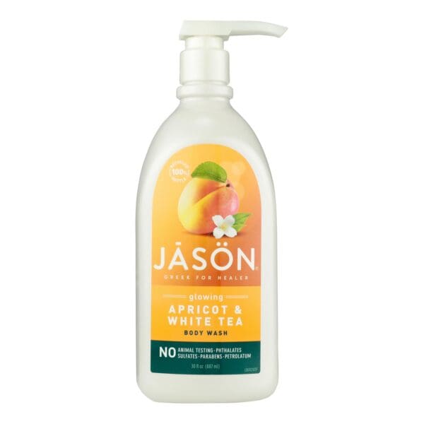 Jason Satin Shower Body Wash Apricot - 30 fl oz - Image 2