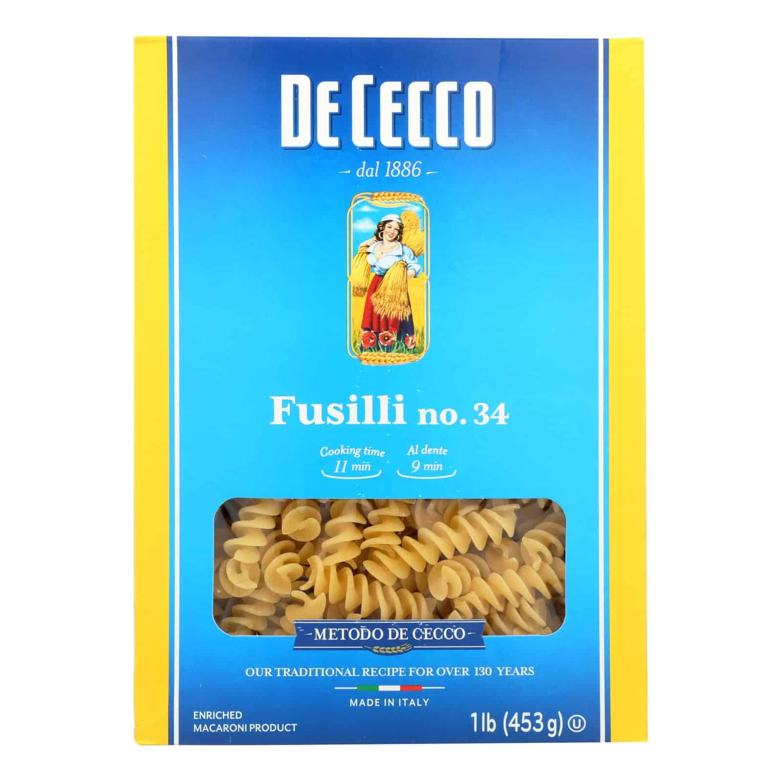 De Cecco Pasta - Pasta - Fusilli - Case of 12 - 16 oz - Image 3