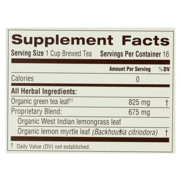 Traditional Medicinals Organic Golden Green Tea - 16 Tea Bags - Case of 6