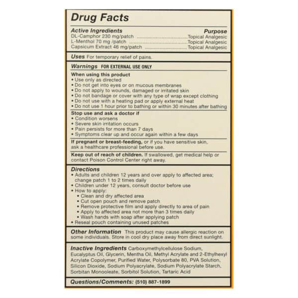 Tiger Balm Pain Relieving Large Patches - Case of 6 - 4 Pack - Image 3