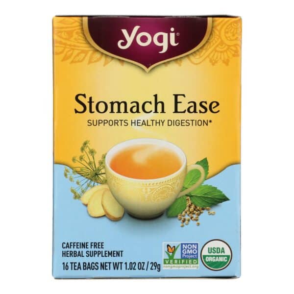 Yogi Organic Stomach Ease Herbal Tea - 16 Tea Bags - Case of 6 - Image 2