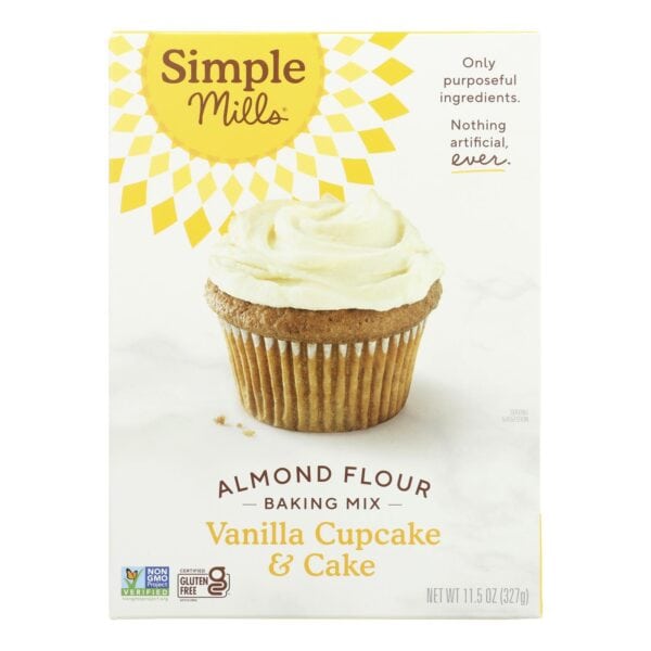 Simple Mills Almond Flour Vanilla Cake Mix - Case of 6 - 11.5 oz.