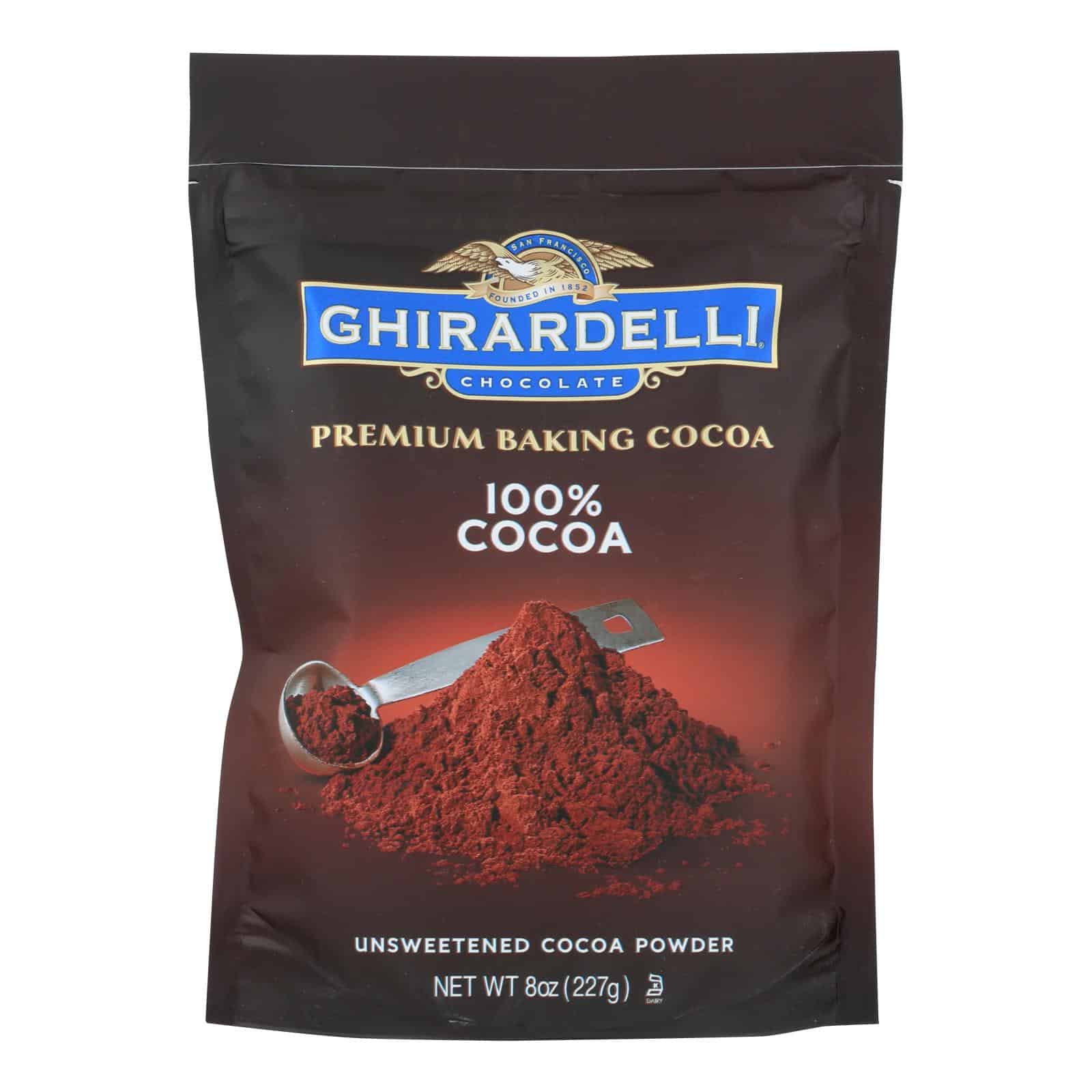 Ghirardelli Baking Cocoa - Premium - 100 Percent Unsweetened - 8 oz - case of 6 - Image 3