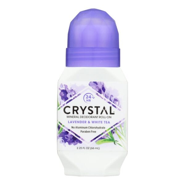 Crystal Essence Roll On Deodorant Lavender and White Tea - 2.25 fl oz - Image 2