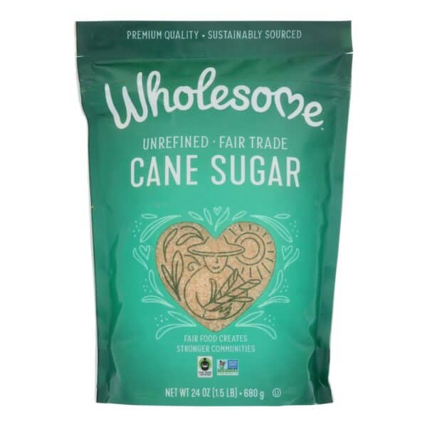 Wholesome Sweeteners Sugar - Natural Cane - Fair Trade - 1.5 lbs - case of 12 - Image 3
