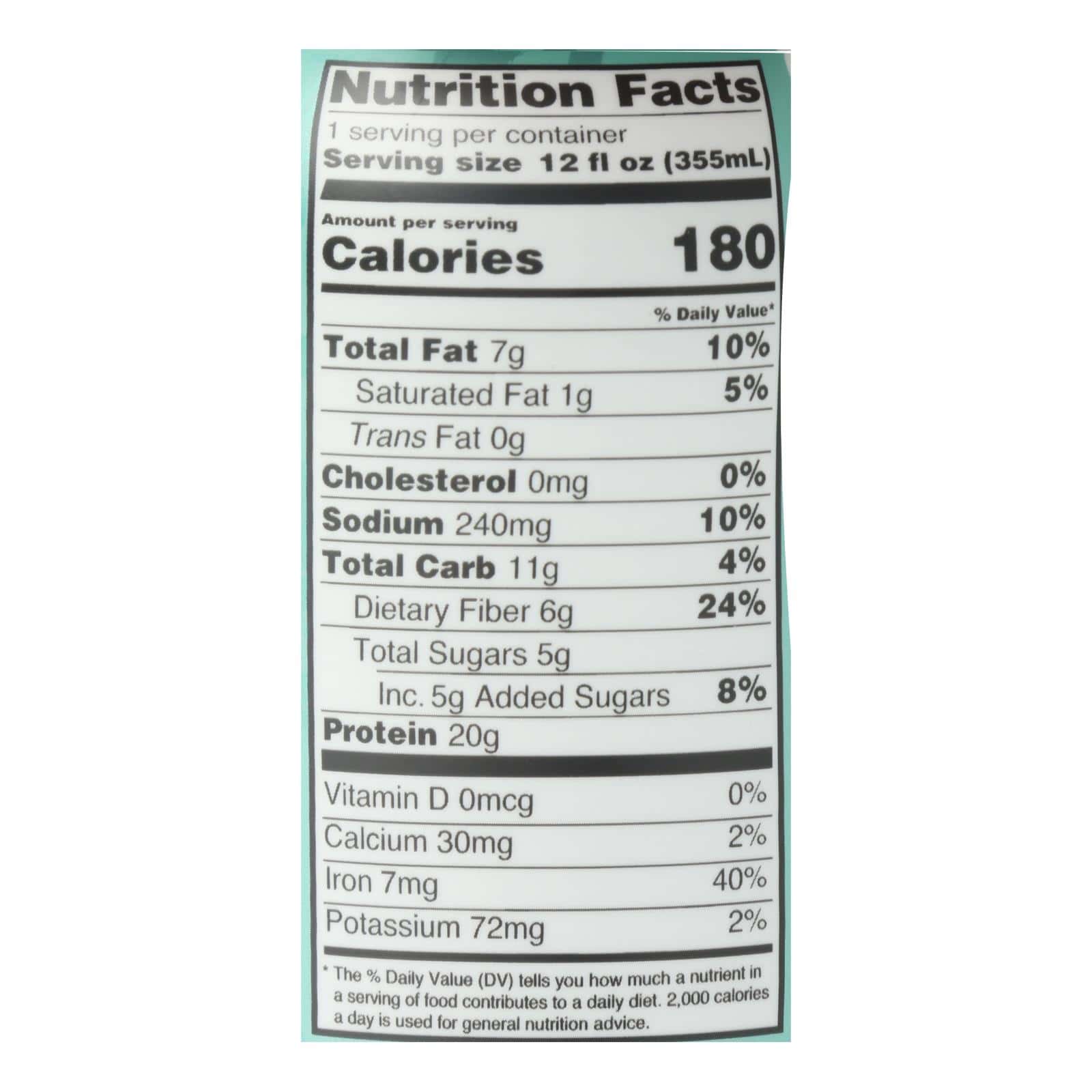 Only What You Need - Plant Based Protein Shake - Cold Brew Coffee - Case of 12 - 12 fl oz. - Image 3