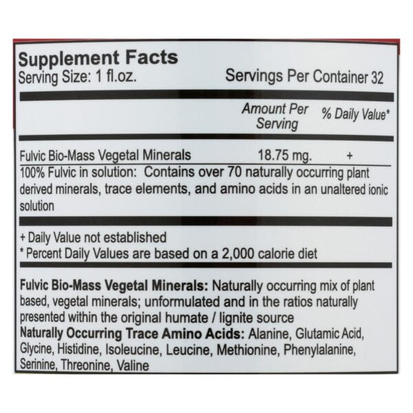 Vital Earth Minerals Fulvic Mineral Complex - 32 fl oz - Image 3
