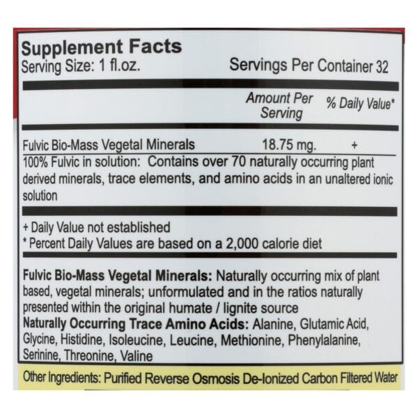 Vital Earth Minerals Fulvic Mineral Complex - 32 fl oz
