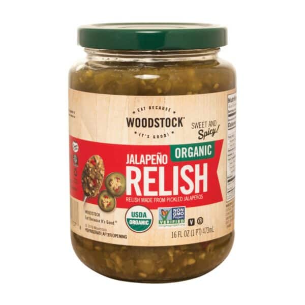 Woodstock Organic Jalape?o Relish - Case of 6 - 16 OZ - Image 2