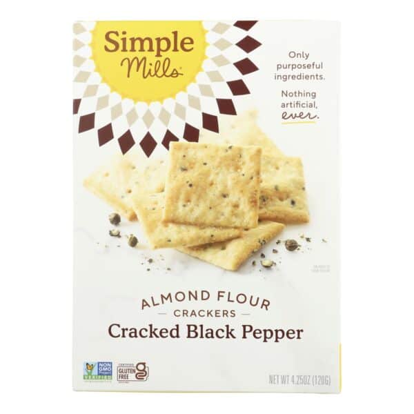 Simple Mills Cracked Black Pepper Almond Flour  - Case of 6 - 4.25 OZ - Image 3